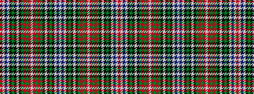 idealised woven sample of pattern RWBWKGKWKGRGRWRGRGKWKGKWBW