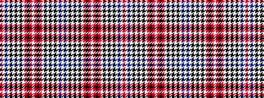 idealised woven sample of pattern RWBWKWKWKWRKRWRKRWKWKWKWBW