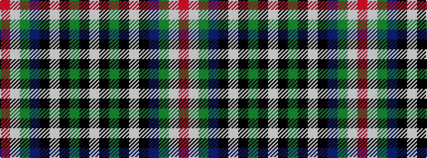 idealised woven sample of pattern RWGBKWKGKW