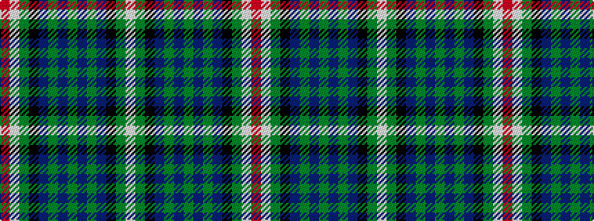 idealised woven sample of pattern RWGKBGBGBGBKGW
