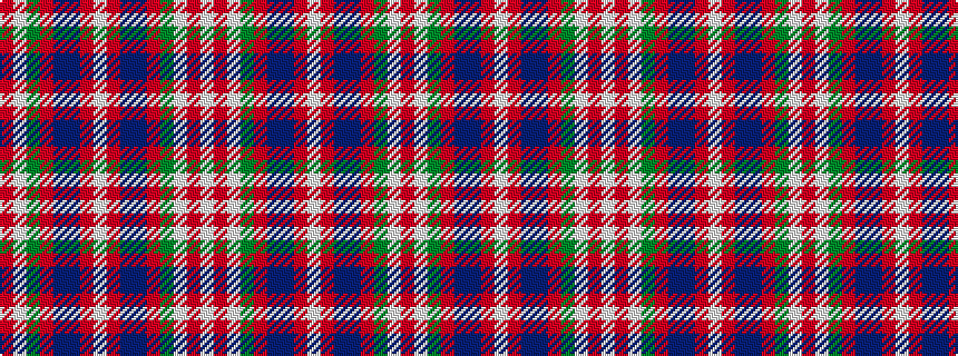 idealised woven sample of pattern RWGRBBRWRBBRGWRW