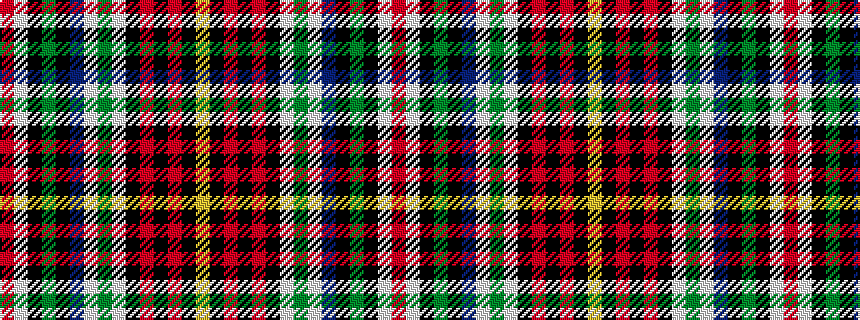idealised woven sample of pattern RWKGKBWGWKRKRKY
