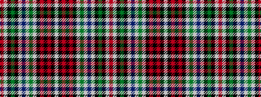 idealised woven sample of pattern RWKGKWBWGWKRKRKW
