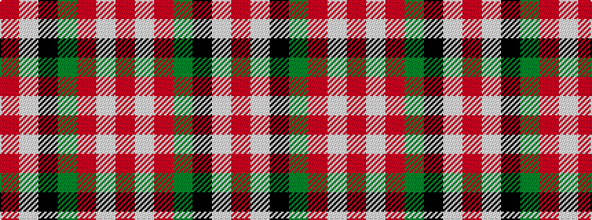 idealised woven sample of pattern RWKGRWR