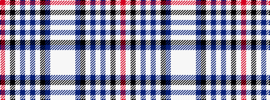 idealised woven sample of pattern RWKWBWBWKBWWW