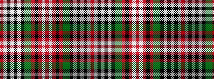 idealised woven sample of pattern RWKWKWKGGRKRWR