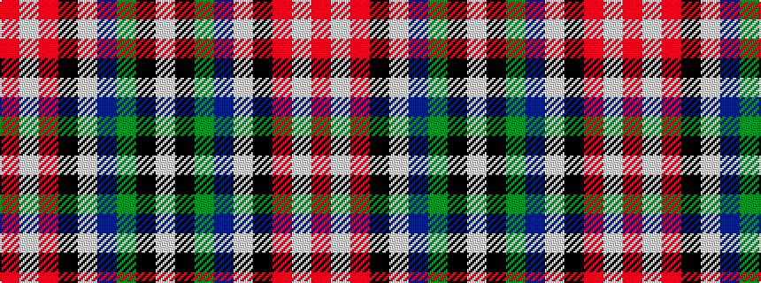 idealised woven sample of pattern RWRKWBGKW