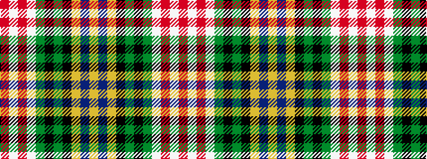 idealised woven sample of pattern RWRWGKGKYBY