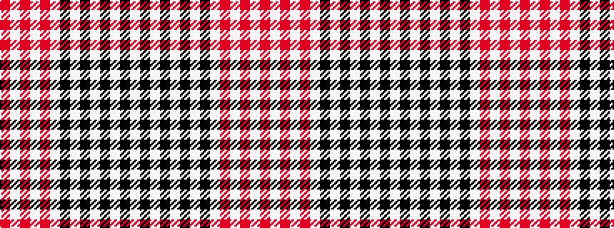 idealised woven sample of pattern RWRWRWKWKWKWKW