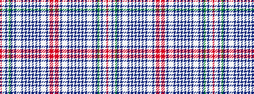 idealised woven sample of pattern RWWBWGBWBWWWBWBWBWBWBWBWWWBWRRW