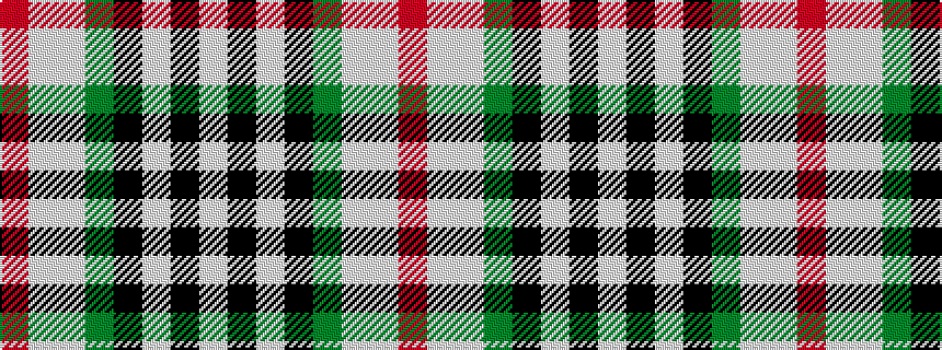 idealised woven sample of pattern RWWGKWKW