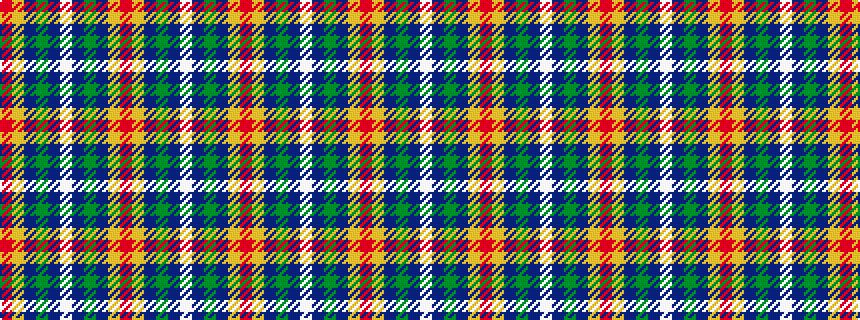 idealised woven sample of pattern RYBGBWBGBYRYBGBW