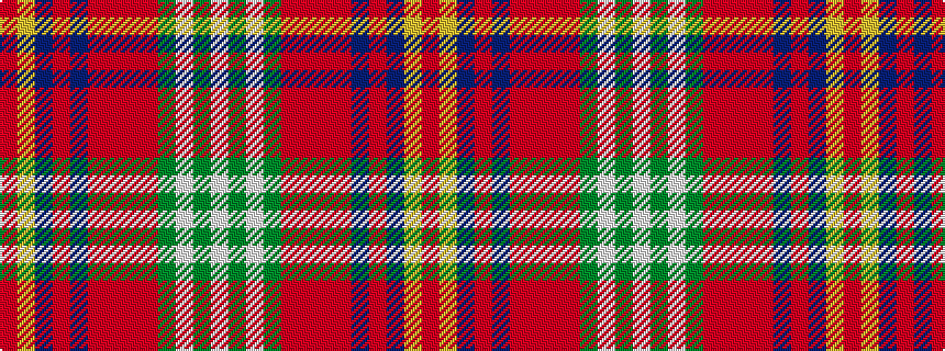 idealised woven sample of pattern RYBRBRRRRGWGW