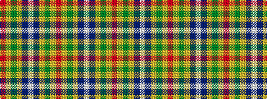 idealised woven sample of pattern RYGYBWBYGYR