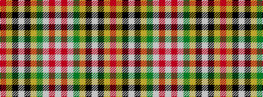 idealised woven sample of pattern RYKWKYGWRW