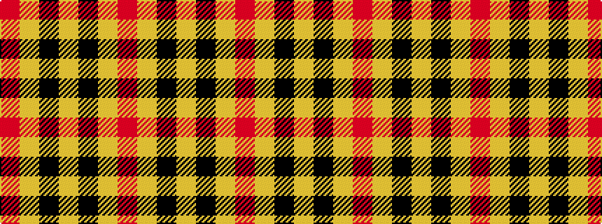idealised woven sample of pattern RYKYKYR