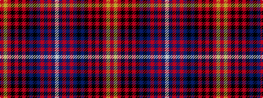 idealised woven sample of pattern RYRKRKRKBKBRBRBW