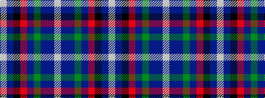 idealised woven sample of pattern WBBGBRKBW
