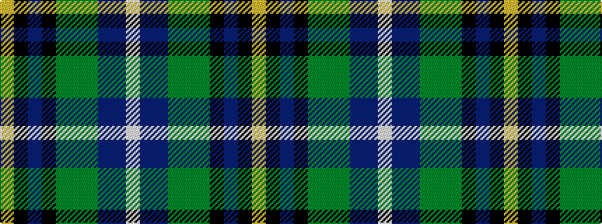 idealised woven sample of pattern WBBGGGKBKY