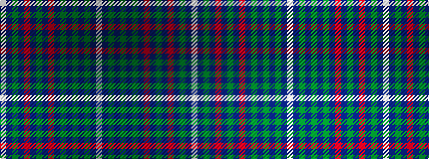 idealised woven sample of pattern WBGBGBGBRBGBRBGBW