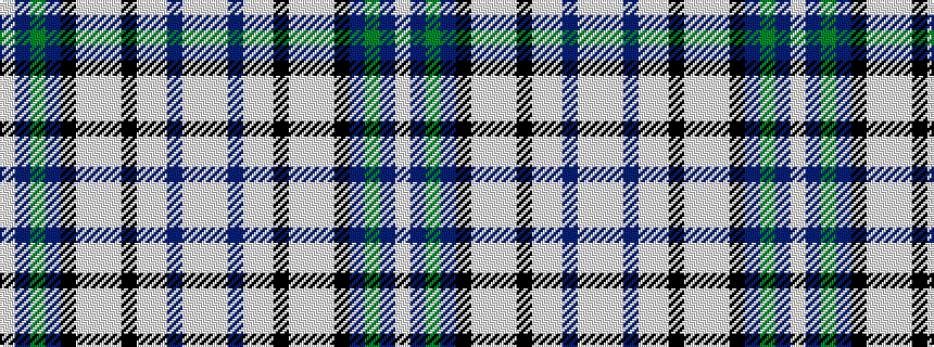 idealised woven sample of pattern WBGBKWWWKWWBWW