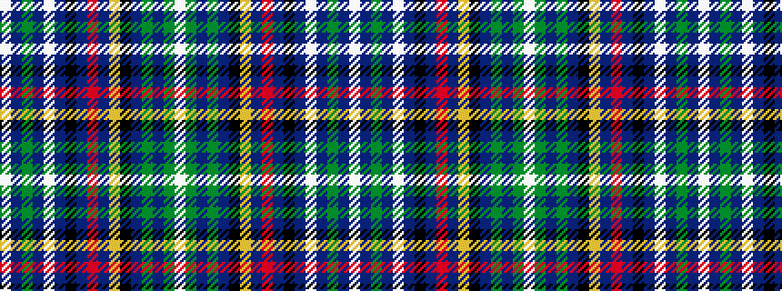 idealised woven sample of pattern WBGBWBKBRBYKBGBGW