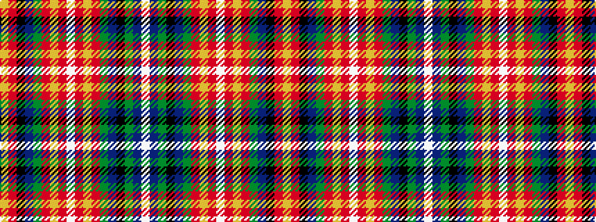 idealised woven sample of pattern WBGKBGRYRWRYRGBKRY