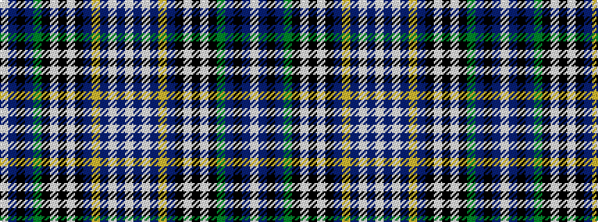 idealised woven sample of pattern WBKBGKWKWKBYBWBW
