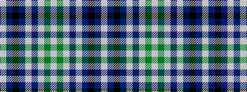 idealised woven sample of pattern WBKBWBWGW