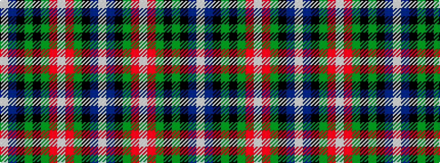 idealised woven sample of pattern WBKGKGRWRGKBW