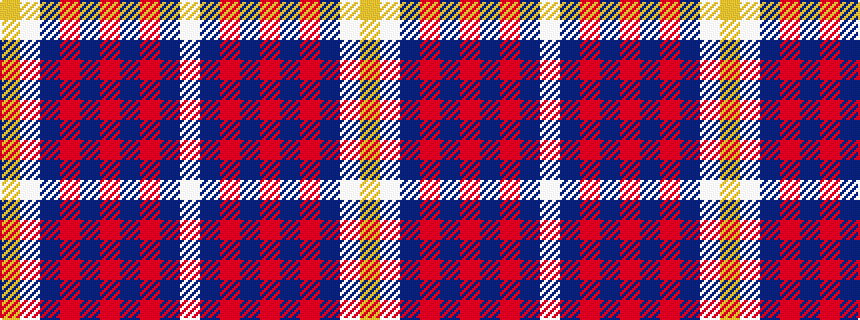 idealised woven sample of pattern WBRBRBRBWY