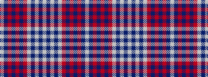 idealised woven sample of pattern WBRBRBRWBWBW
