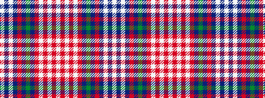 idealised woven sample of pattern WBWBRBGBRWRWRW