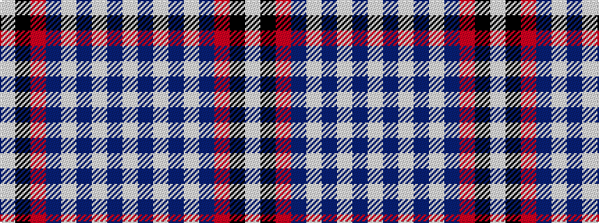 idealised woven sample of pattern WBWBWBRKW