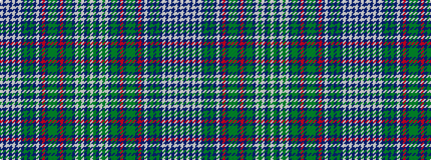 idealised woven sample of pattern WBWBWBWBGBGBWBRBGGGBRBGGBWGWBGW