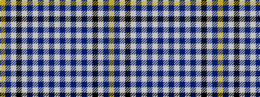 idealised woven sample of pattern WBWBWBWKWBY