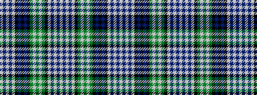 idealised woven sample of pattern WBWBWKBKBKGWGWGKWBWBW