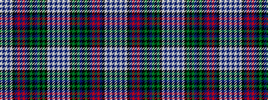 idealised woven sample of pattern WBWBWKBRBRBKGKBGKGKWBWBW