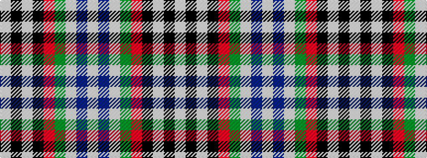 idealised woven sample of pattern WBWGRKWKW