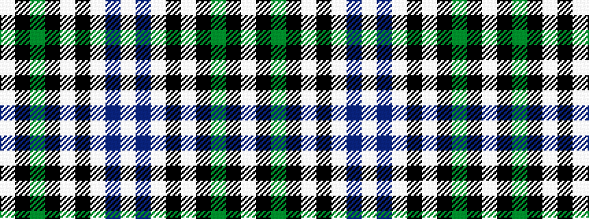 idealised woven sample of pattern WBWKWKGKW