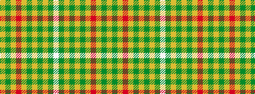 idealised woven sample of pattern WGYGYGYRYGY
