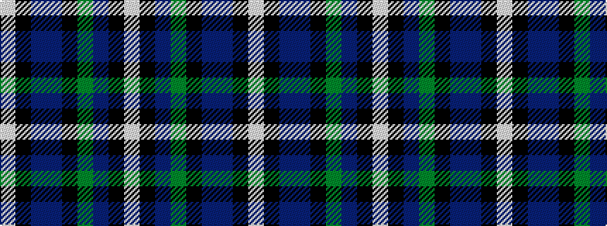 idealised woven sample of pattern WKBBKGBKW