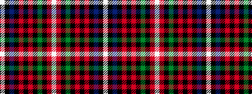 idealised woven sample of pattern WKBKRKRKGKRW