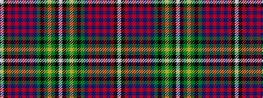 idealised woven sample of pattern WKGYGKGBRBRBRBRKW