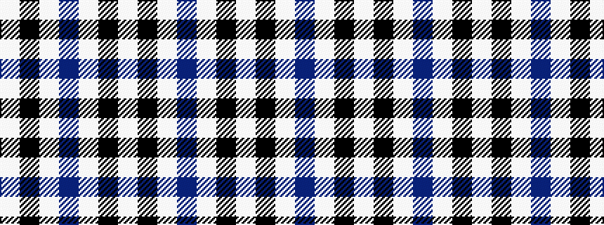 idealised woven sample of pattern WKWBWKW