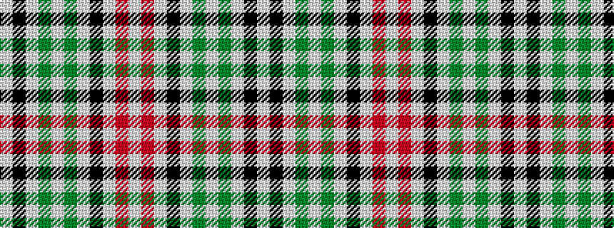 idealised woven sample of pattern WKWGWGWKWRW