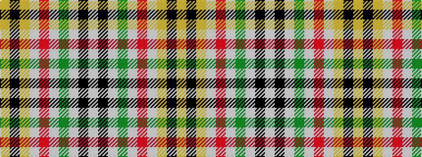 idealised woven sample of pattern WKWGWRWYKY