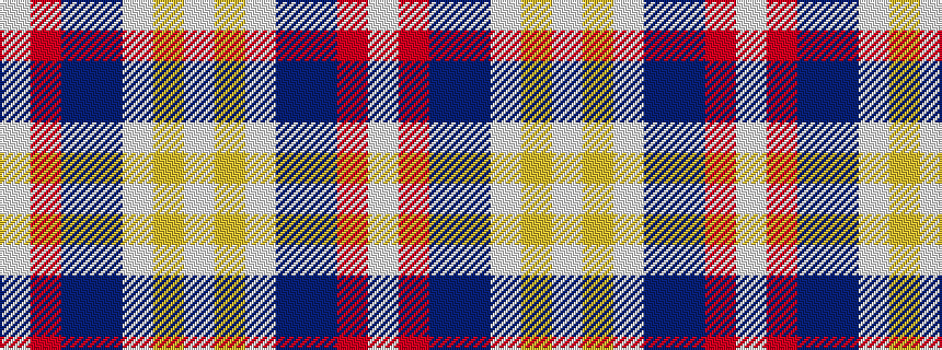 idealised woven sample of pattern WRBBWYW
