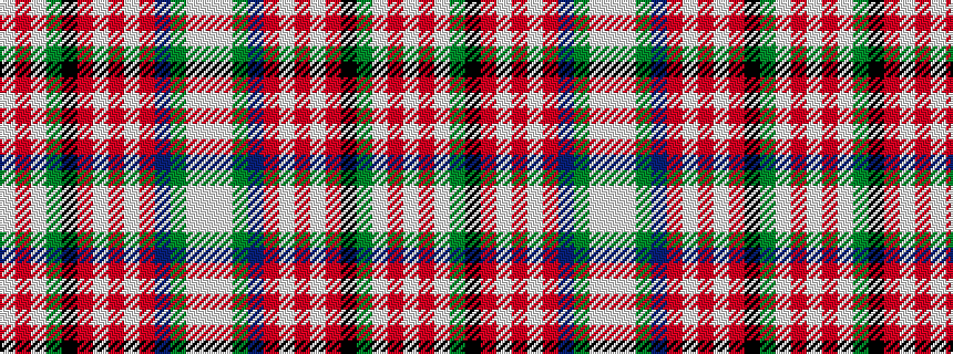 idealised woven sample of pattern WRWGKRWRWRBGWW