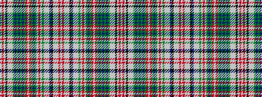 idealised woven sample of pattern WRWKWWWGBGBGBGRWRGBGWRWGWWWBKWWWRW